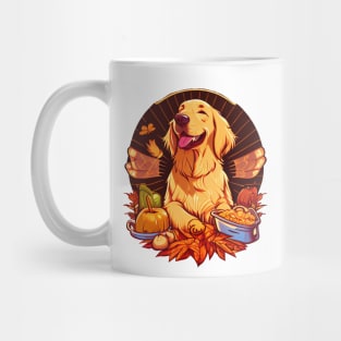 Thanksgiving Dinner Fun with a Golden Retriever! Mug